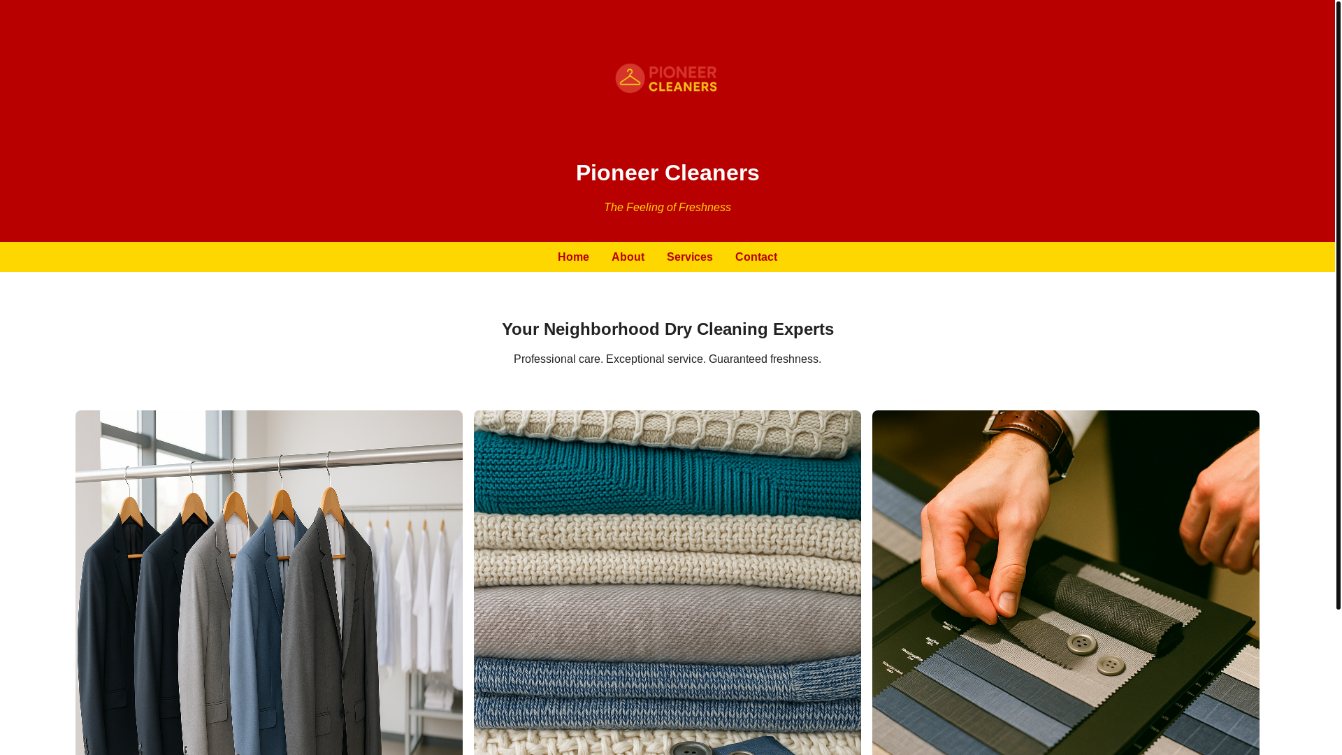 website screenshot of https://pioneercleaners.pages.dev/