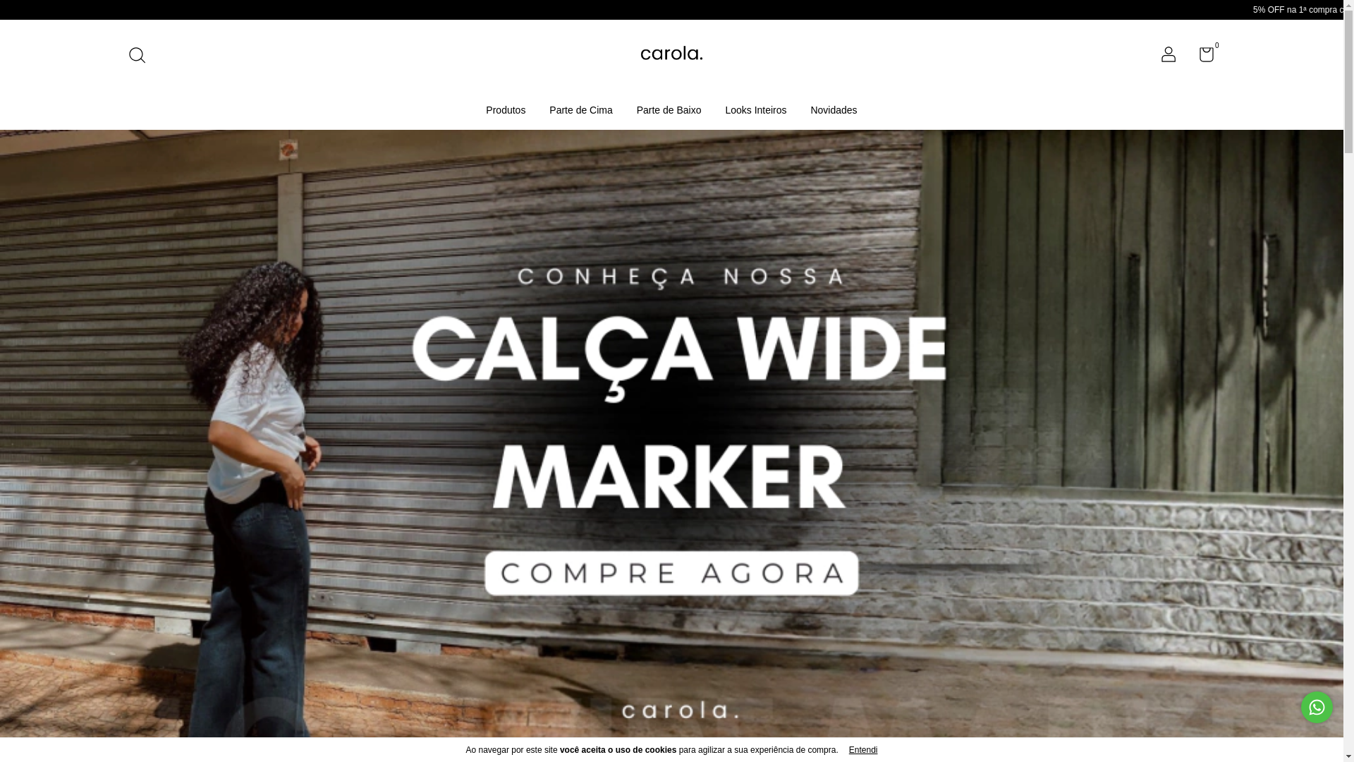 website screenshot of https://carolastoreco.com.br/