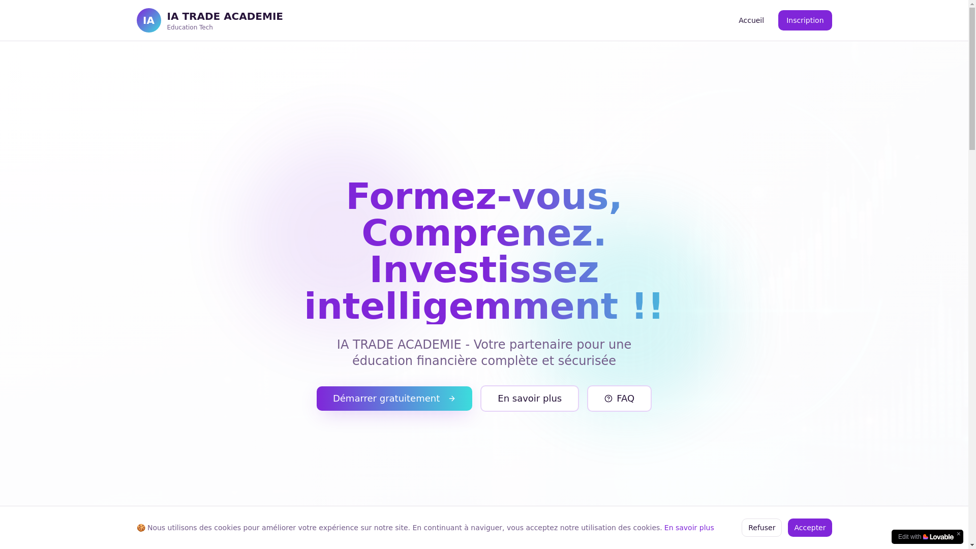 website screenshot of https://iatradeacademie.com/