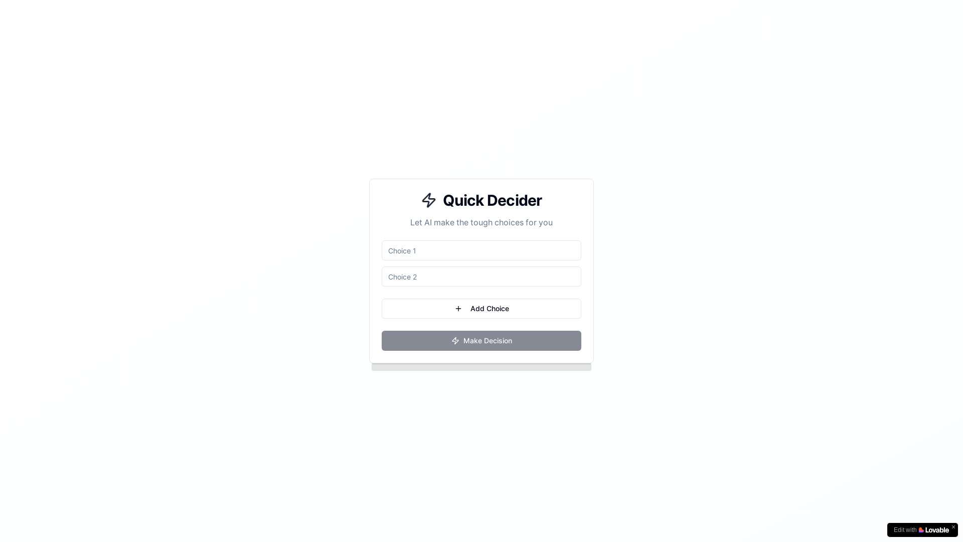 website screenshot of https://aichoicemaker.app/
