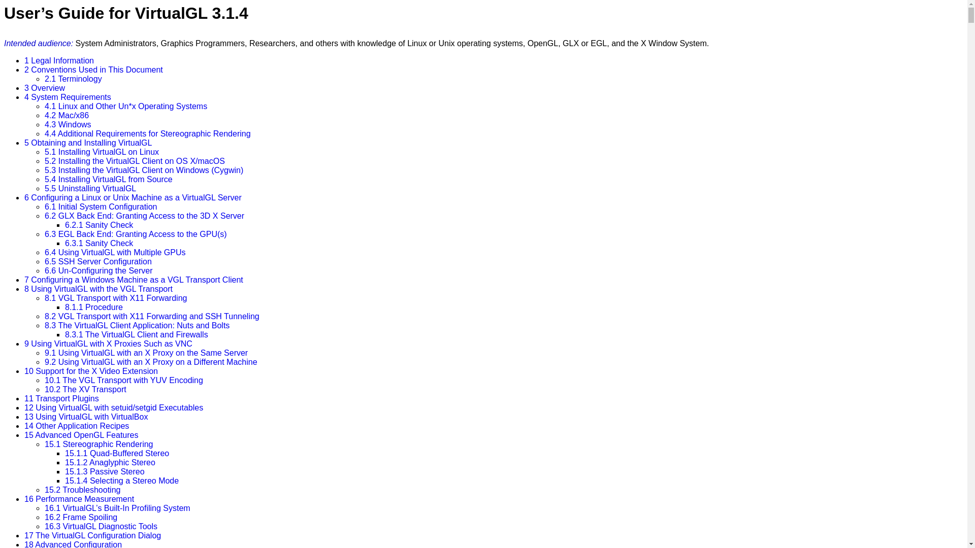 website screenshot of https://rawcdn.githack.com/VirtualGL/virtualgl/main/doc/index.html