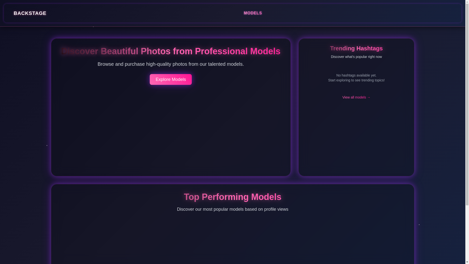 website screenshot of https://bckstage.site/