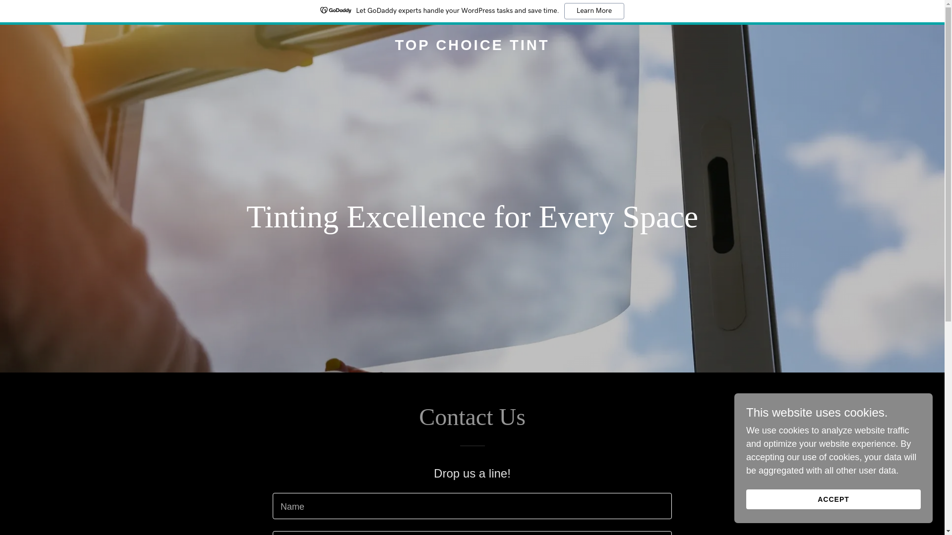 website screenshot of https://topchoicetint.com/