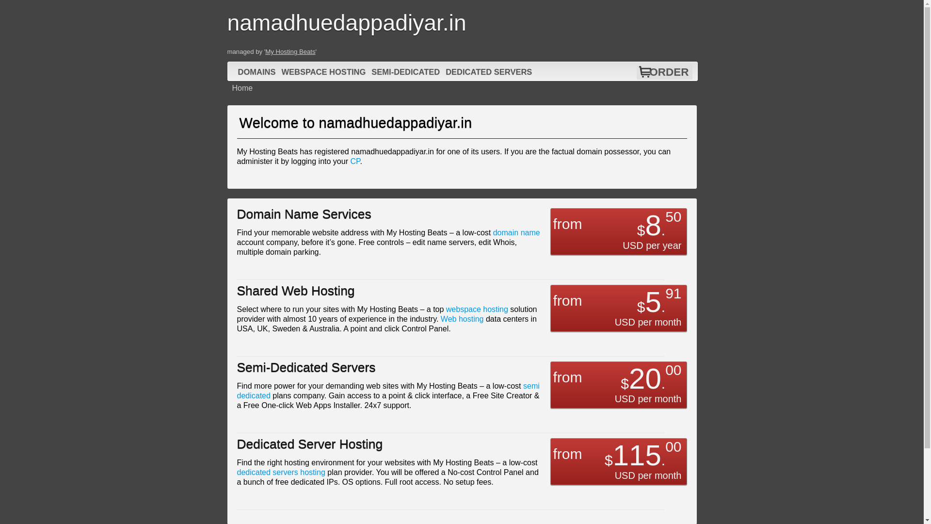 website screenshot of https://namadhuedappadiyar.in/
