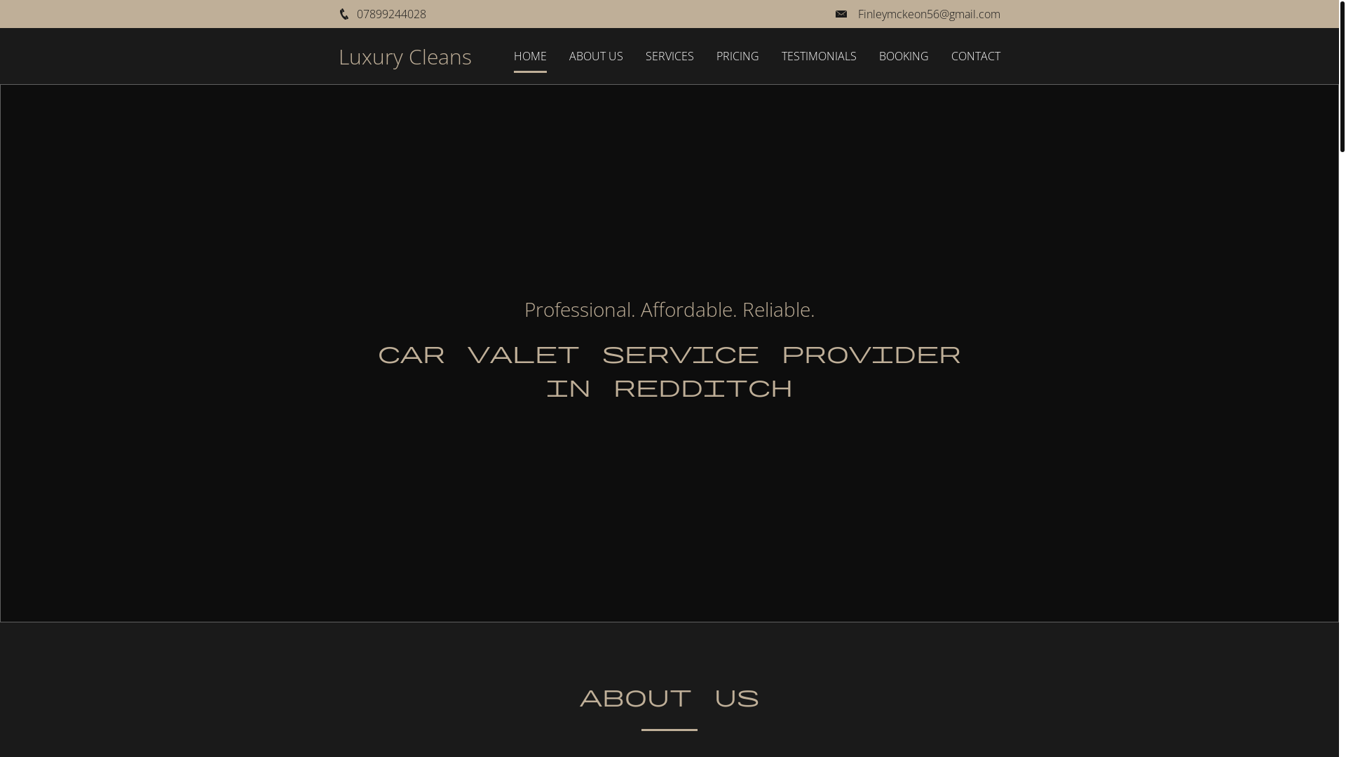 website screenshot of https://luxury-cleans.com/