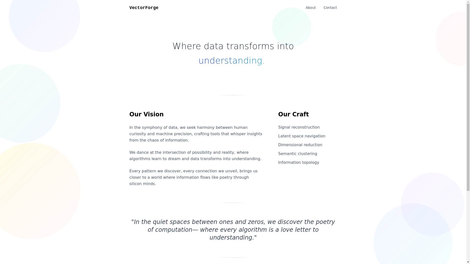 website screenshot of https://vectorforge.io/