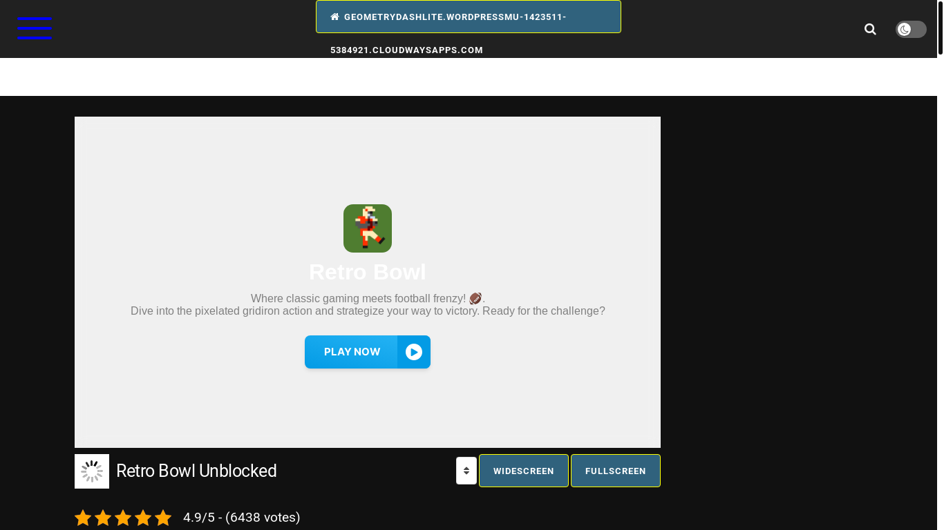 website screenshot of https://geometrydashlite.click/