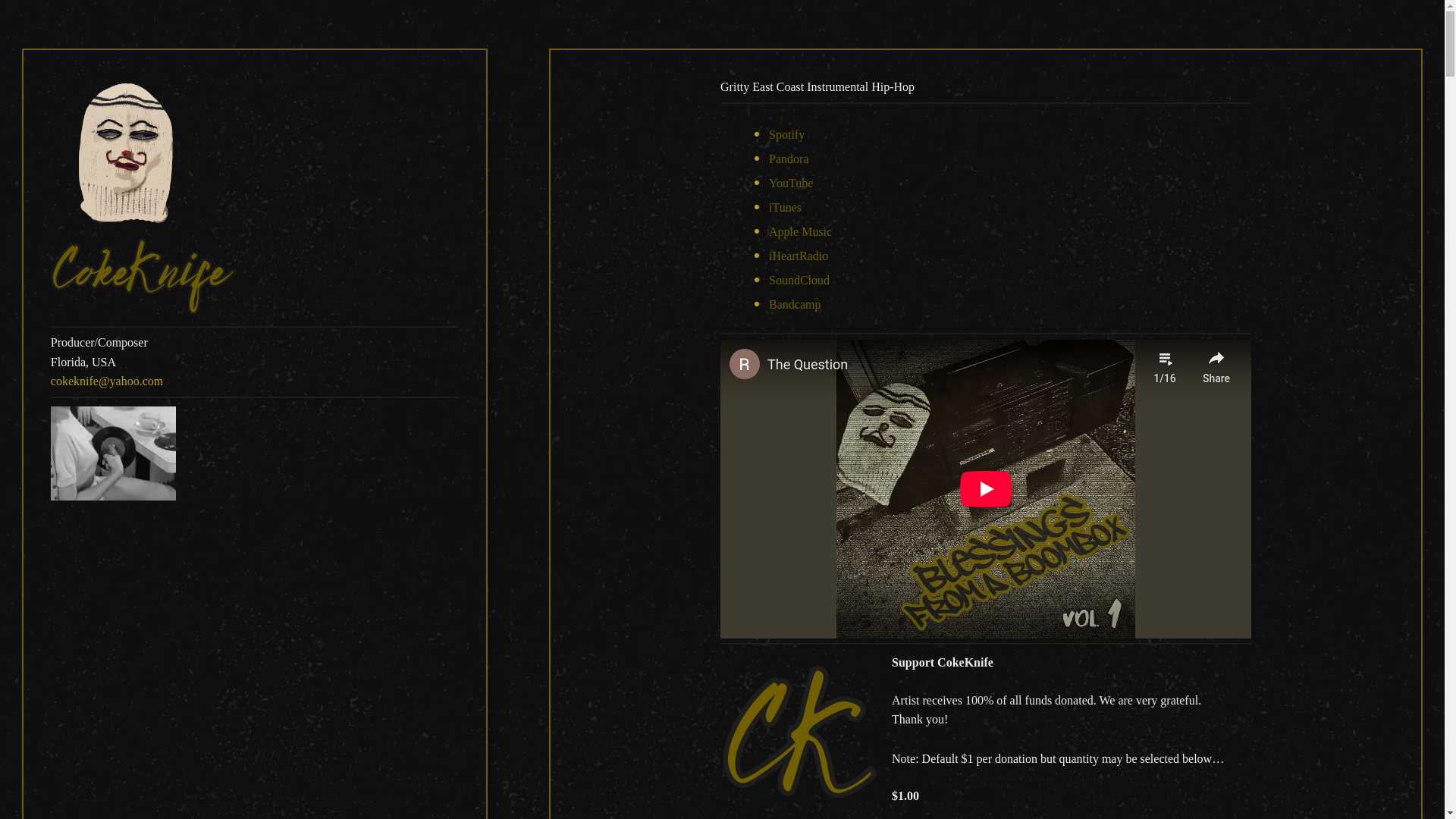 website screenshot of https://cokeknife.com/