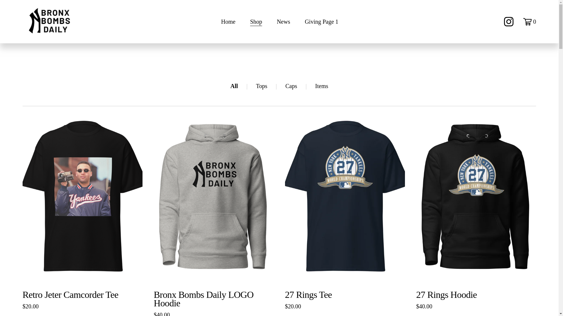 website screenshot of https://shopbronxbombs.com/