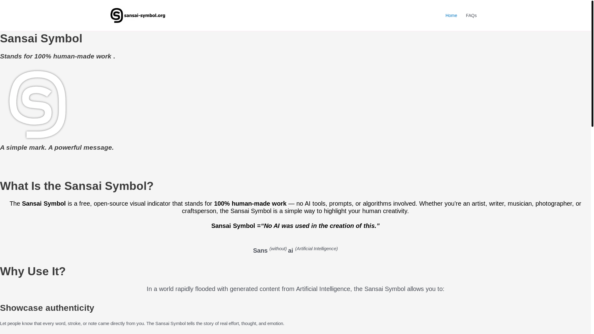 website screenshot of https://sansai-symbol.org/