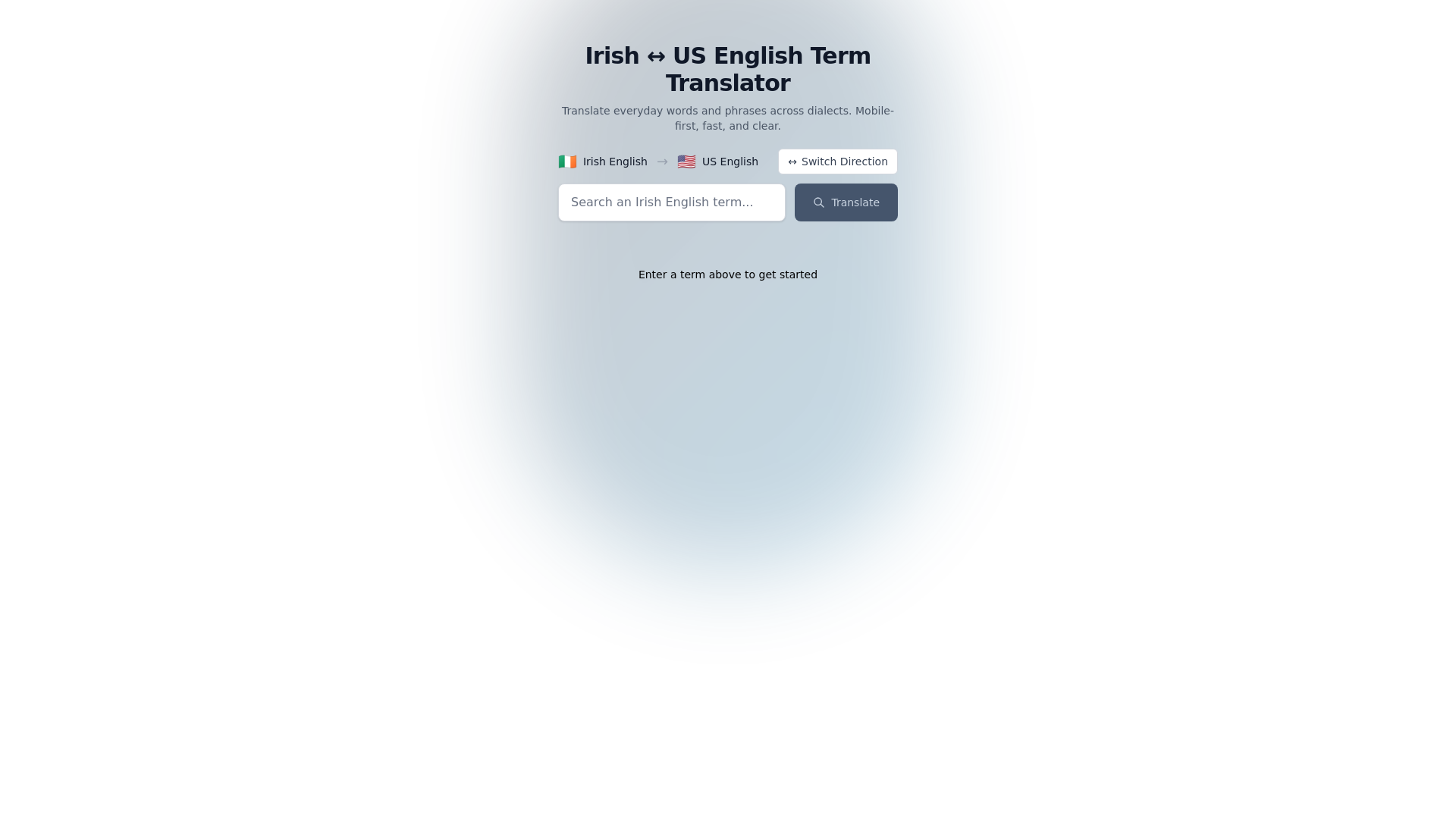 website screenshot of https://interpret.irish/