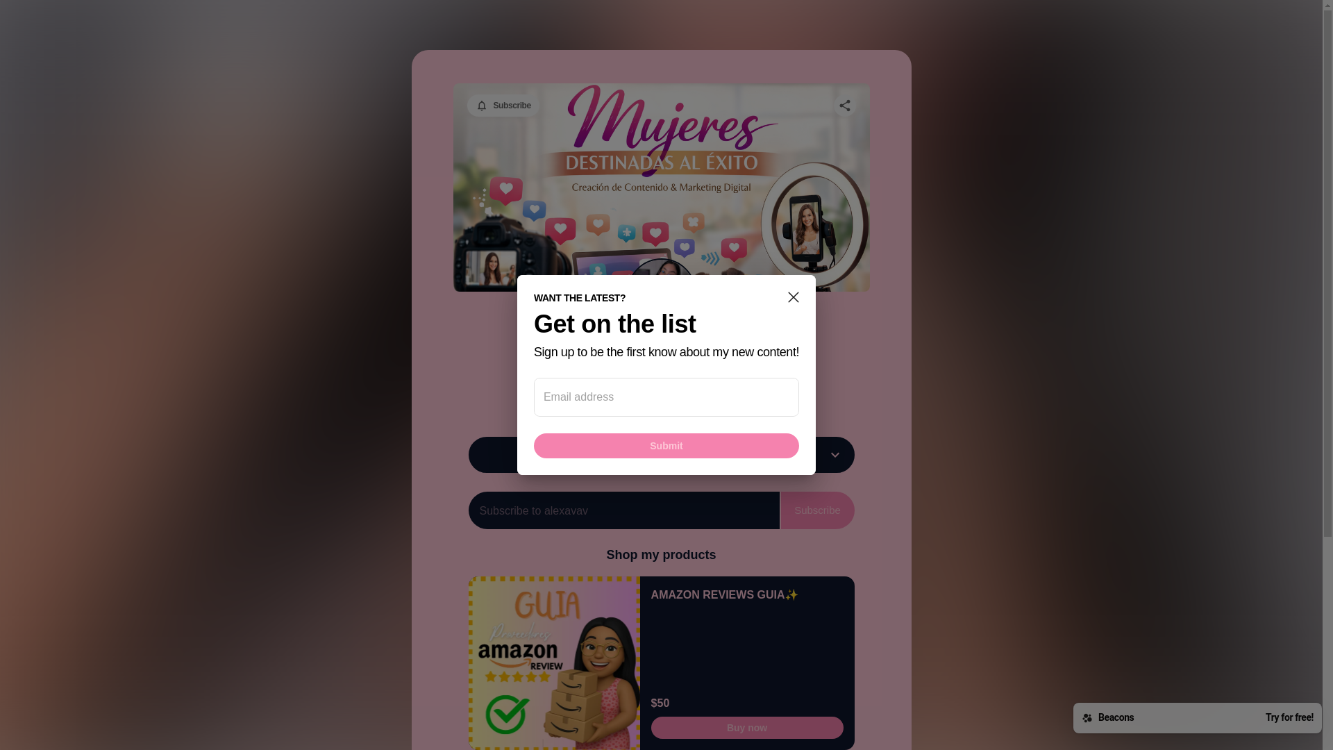 website screenshot of https://alexavav.com/