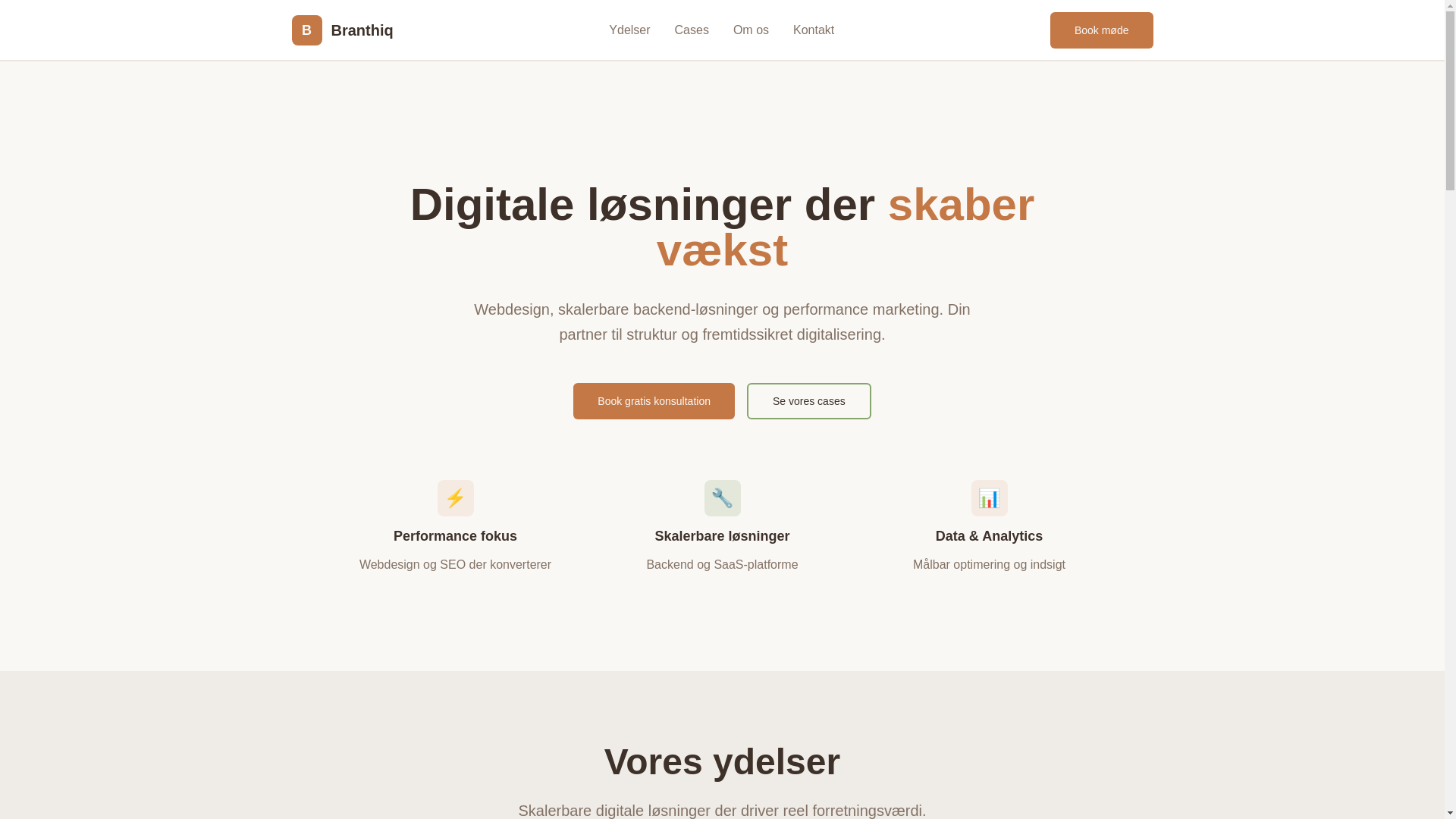 website screenshot of https://branthiq.dk/
