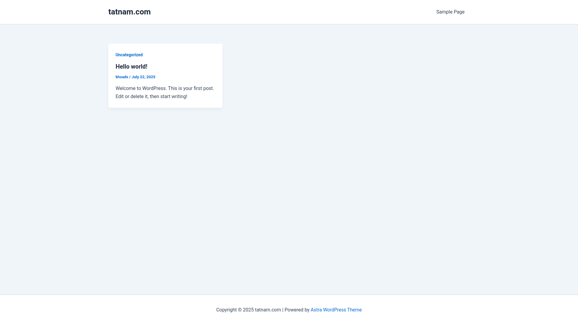 website screenshot of https://tatnam.com/