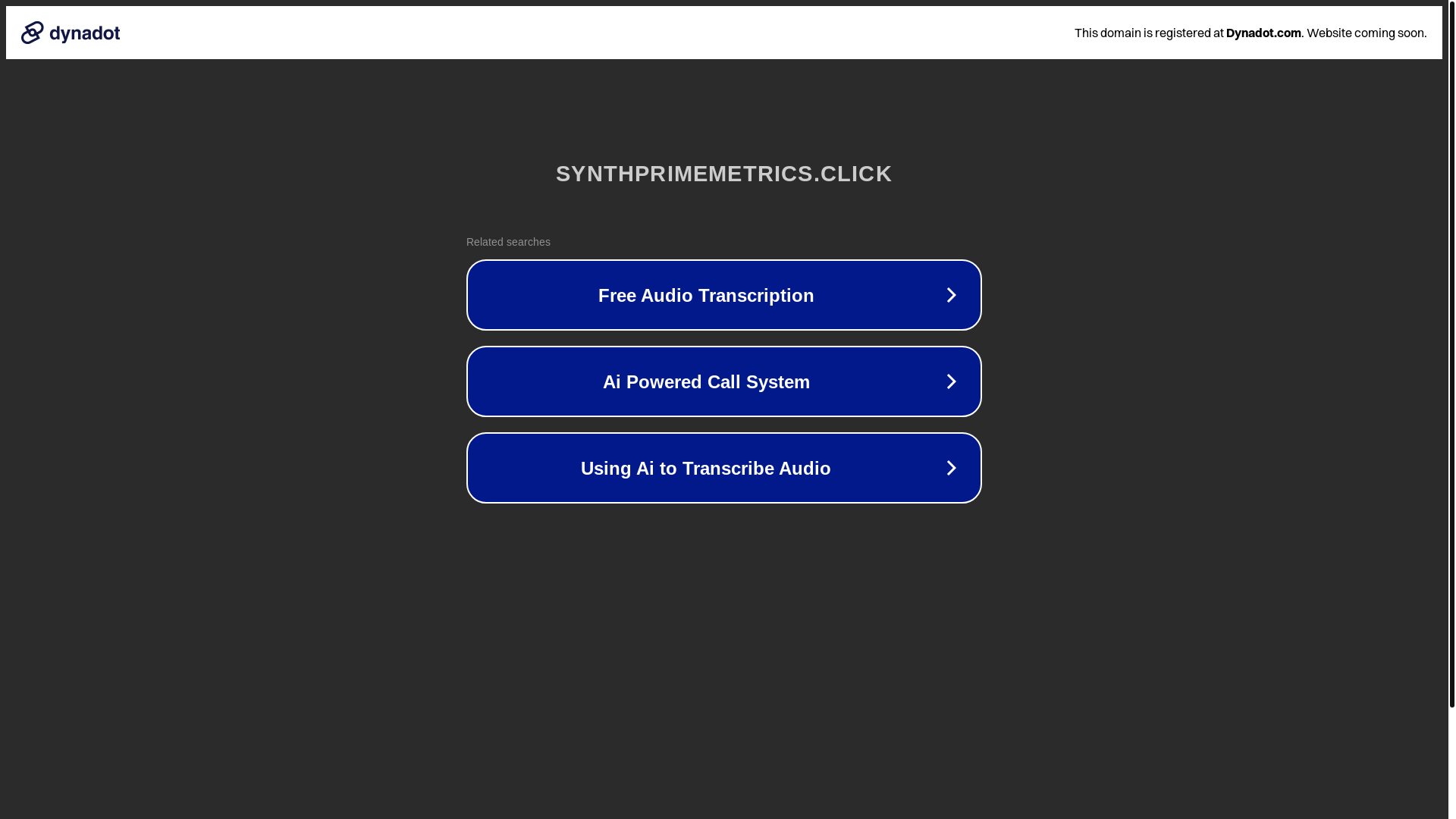 website screenshot of https://synthprimemetrics.click/