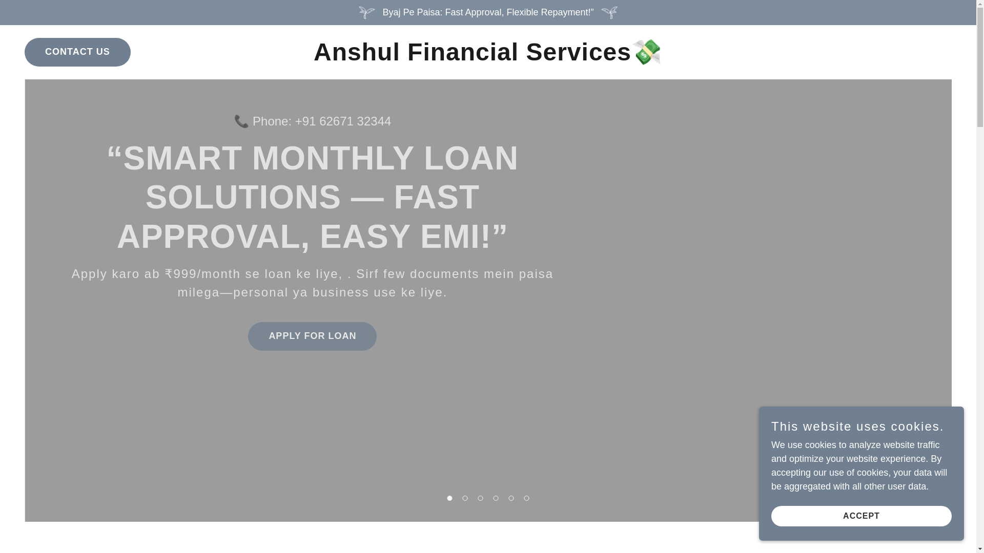 website screenshot of https://anshulfinancial.com/