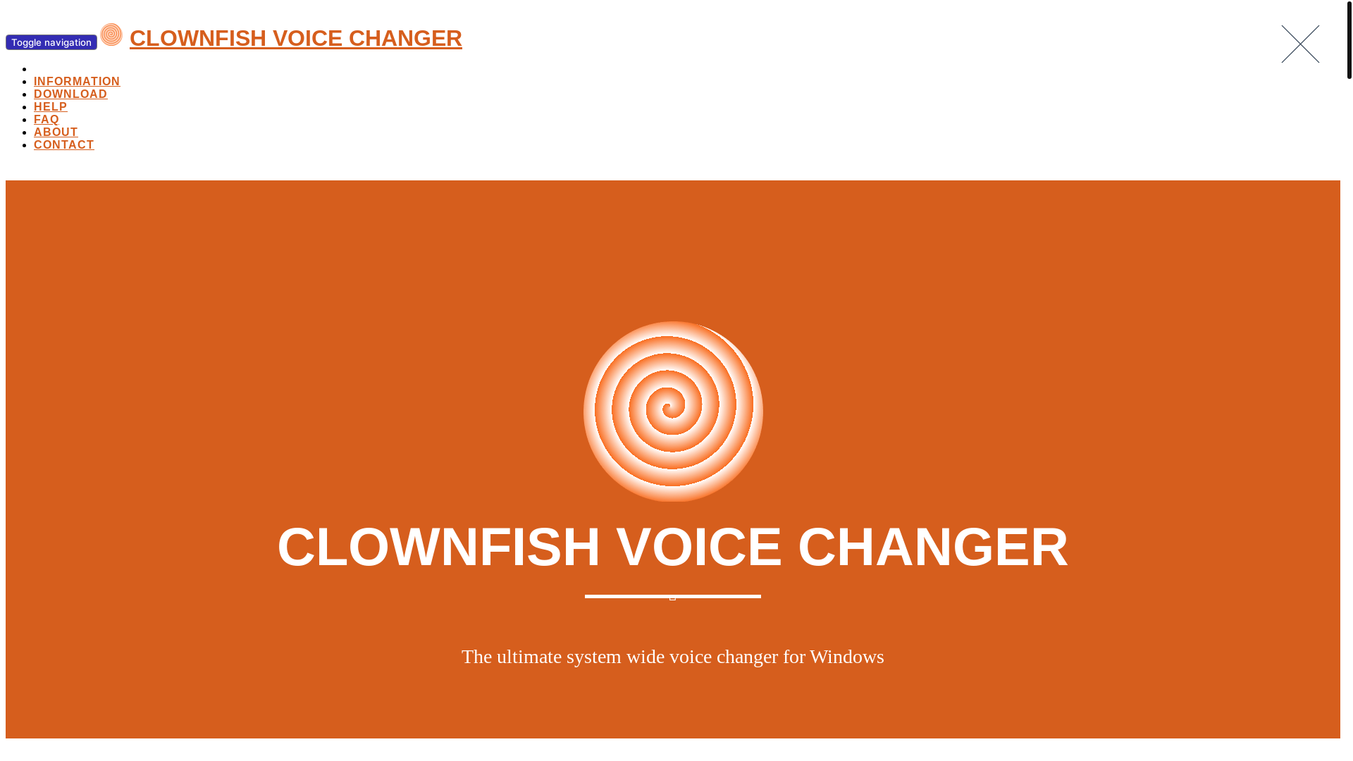 website screenshot of https://clownfish-translator.com/voicechanger/