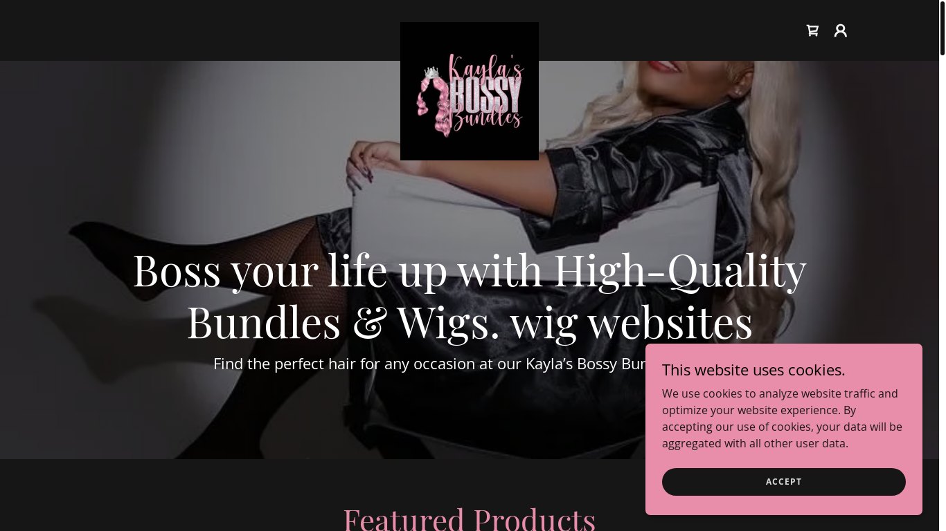 website screenshot of https://kaylasbossybundles.com/