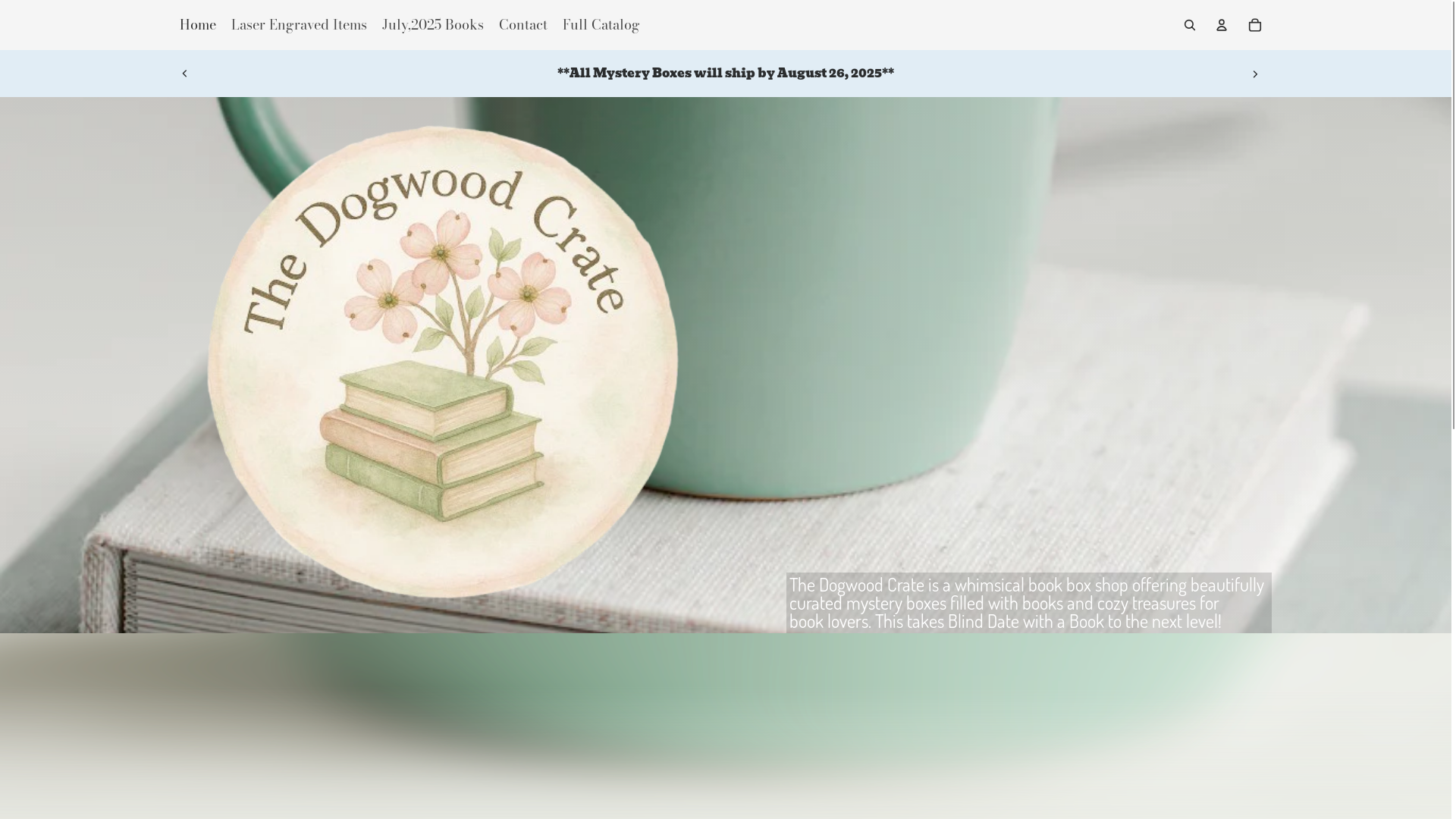 website screenshot of https://thedogwoodcrate.com/