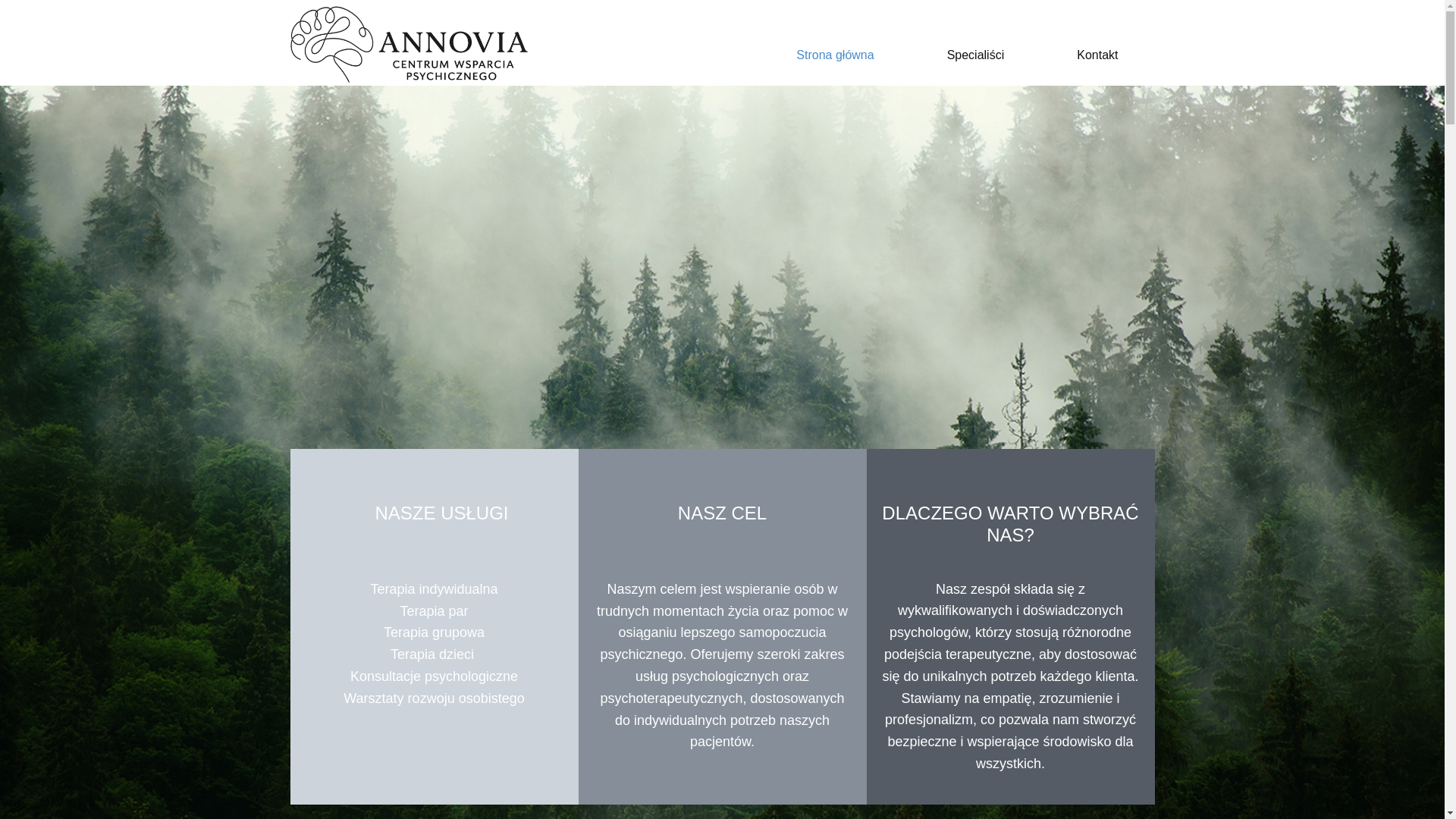 website screenshot of https://annovia.pl/