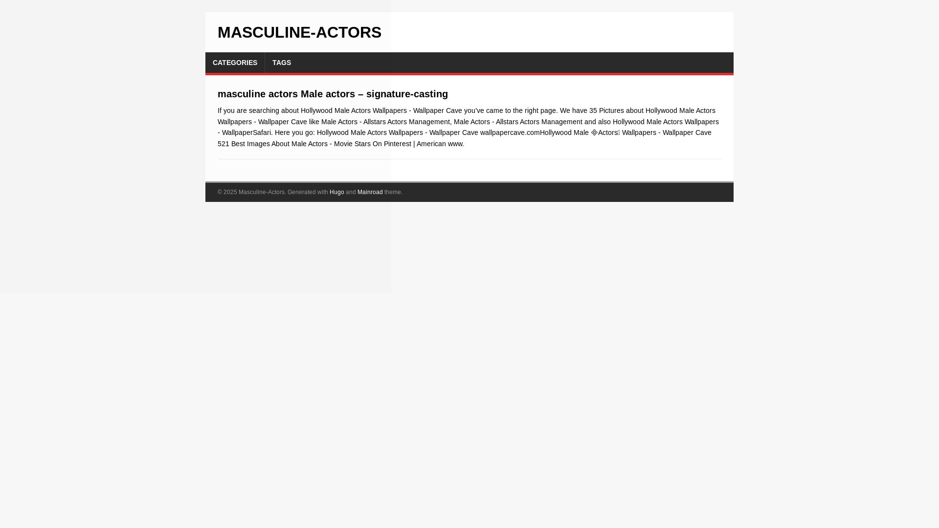 website screenshot of https://masculine-actors.pages.dev/