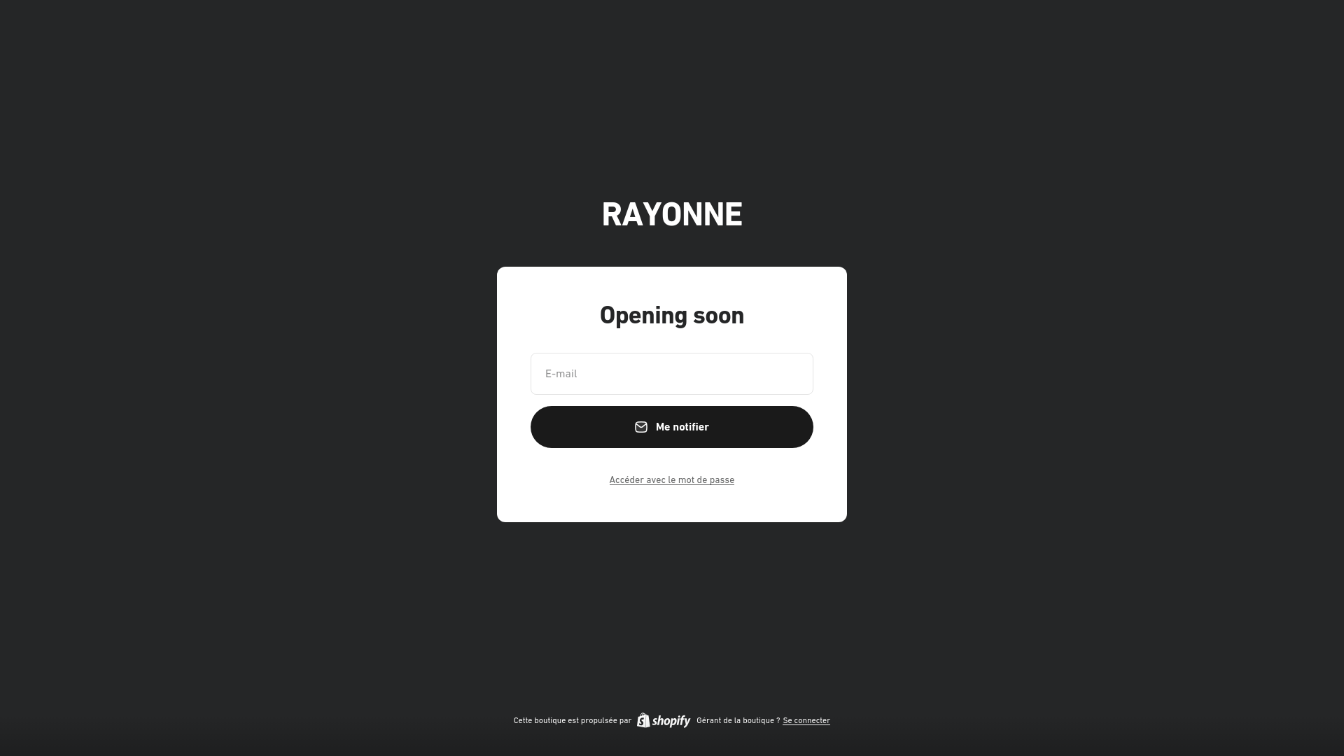website screenshot of https://rayon-ne.com/
