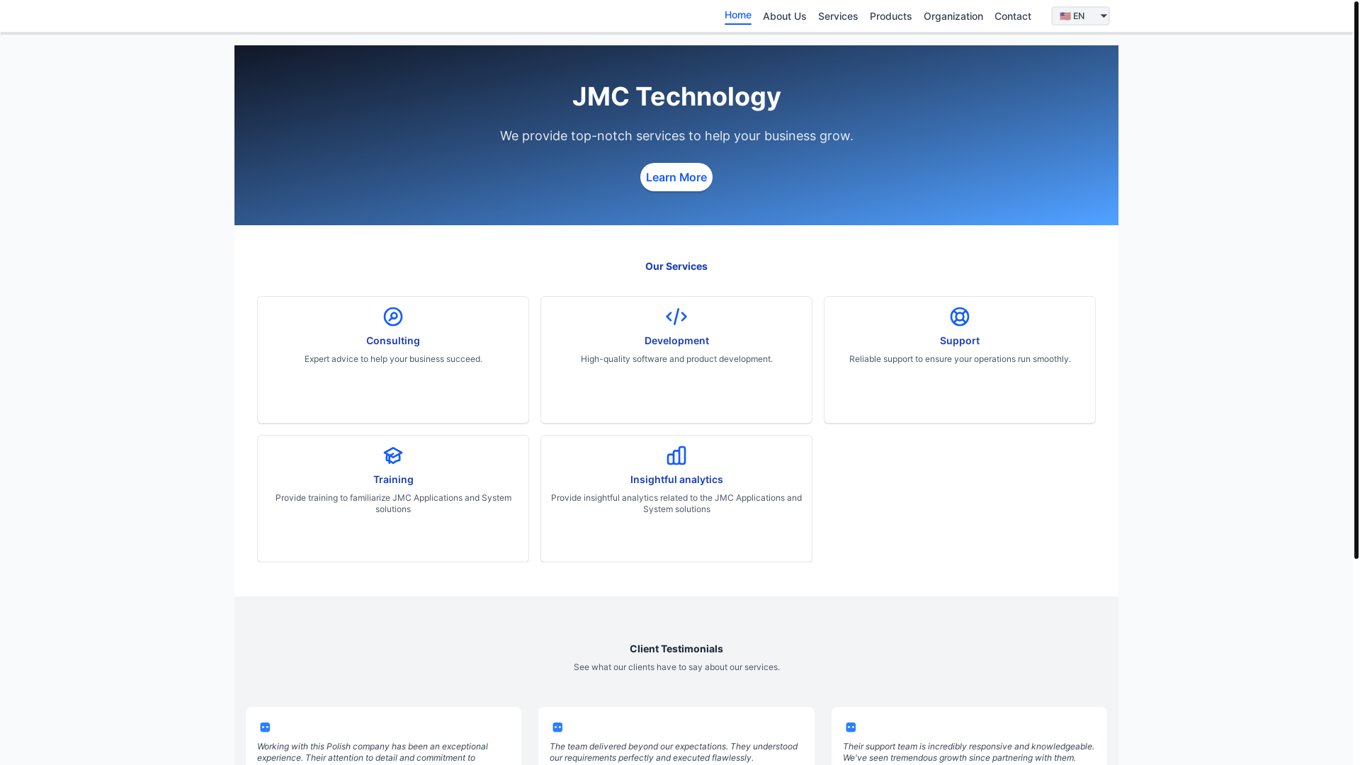 website screenshot of https://jmcwebsite.pages.dev/