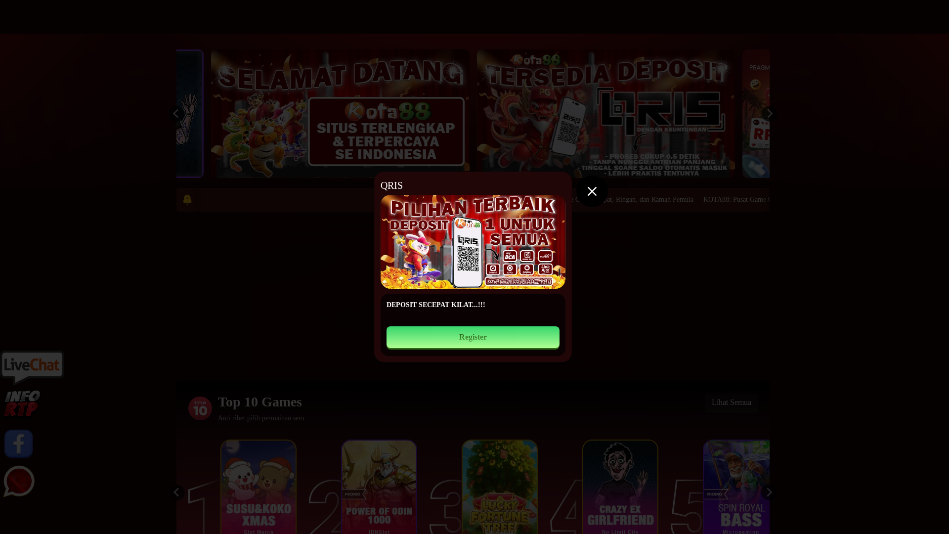 website screenshot of https://kota88sakti.org/