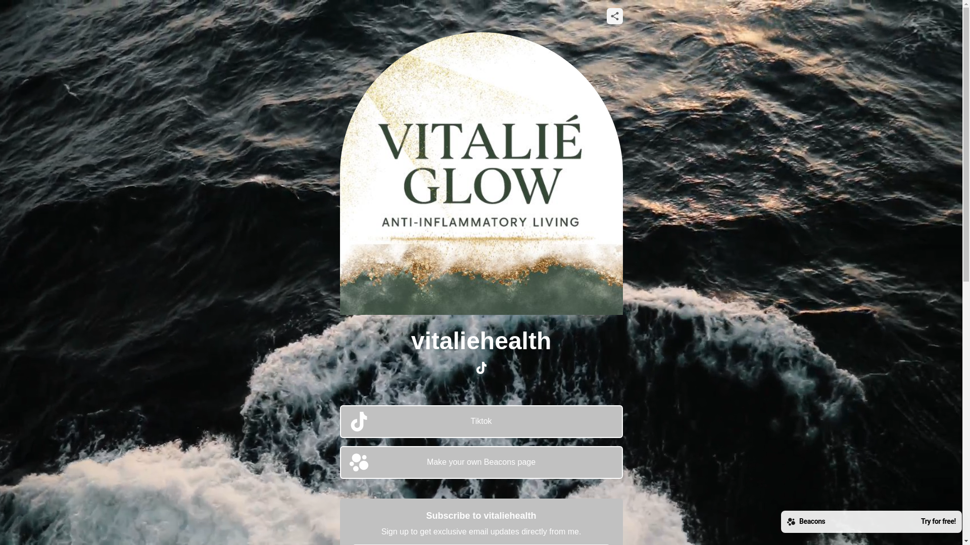 website screenshot of https://vitaliehealth.com/