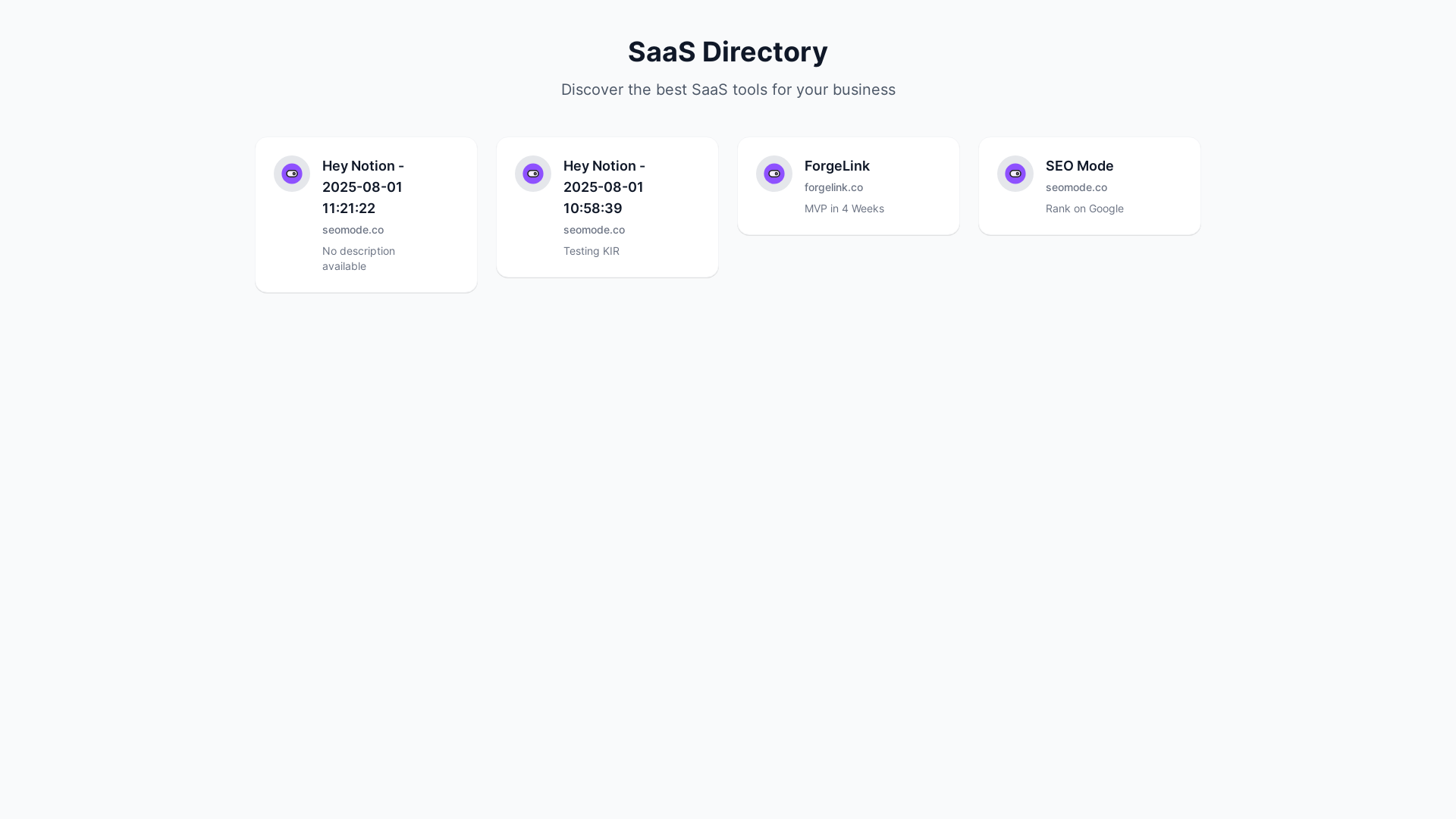 website screenshot of https://saashunt.top/