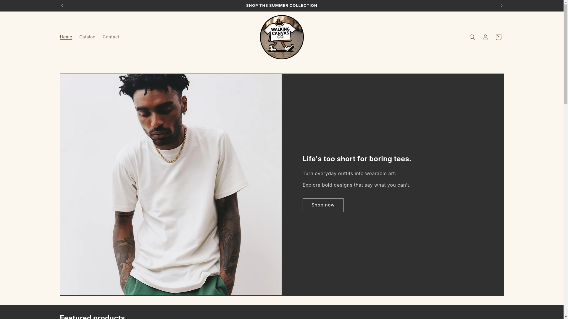 website screenshot of https://walkingcanvasco.com/
