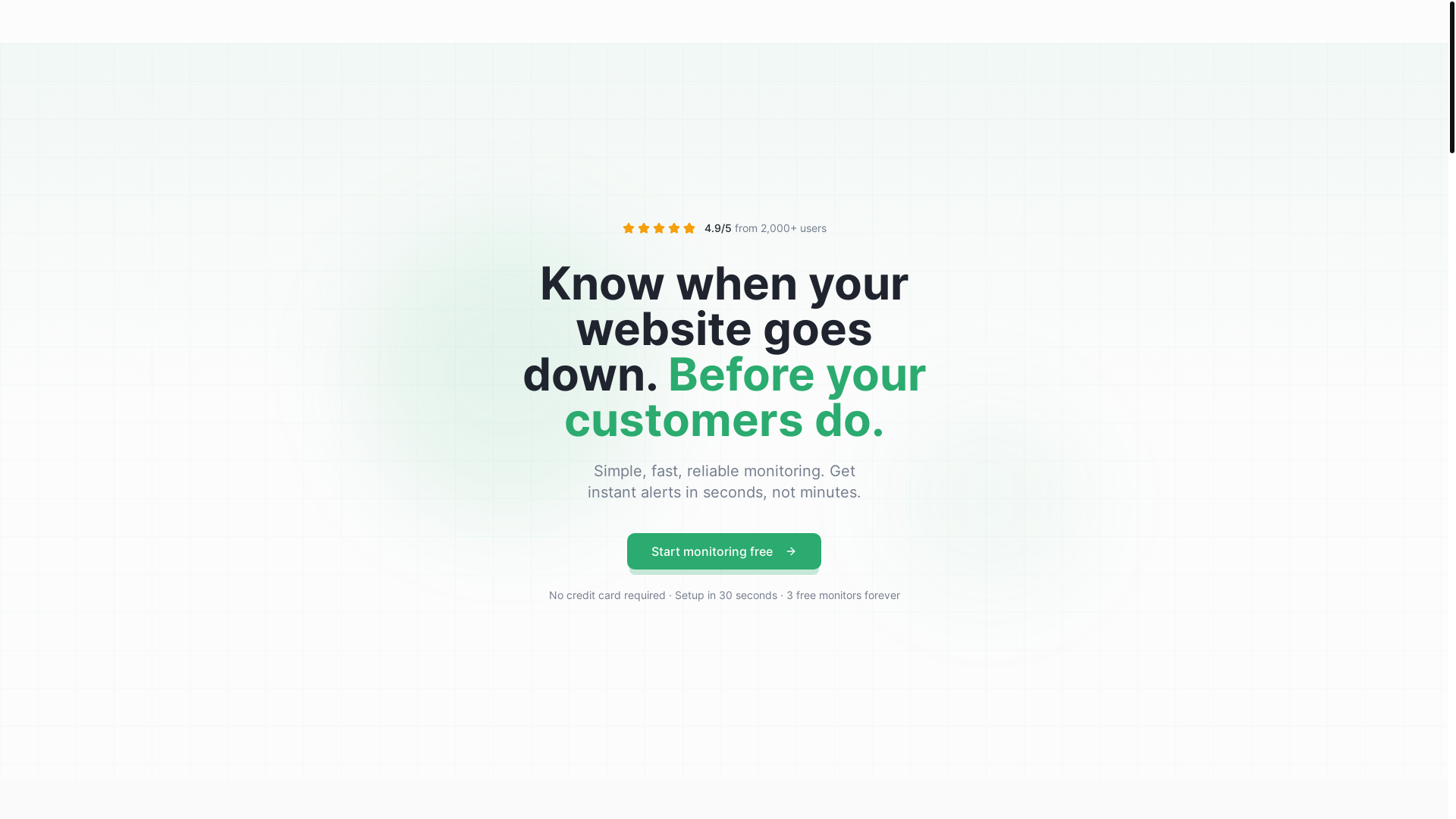 website screenshot of https://uptime365.io/