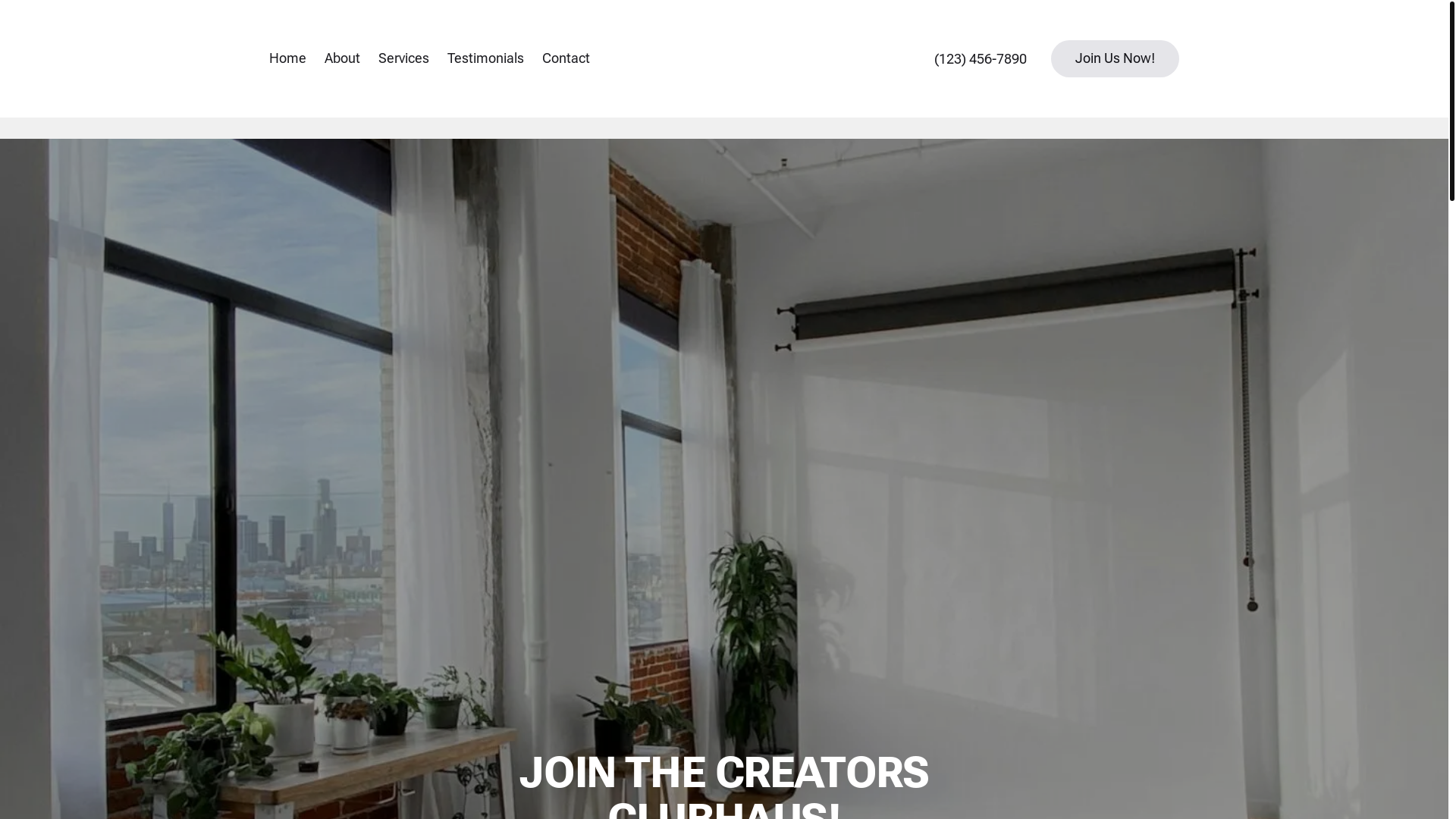 website screenshot of https://creatorsclubhaushtx.com/