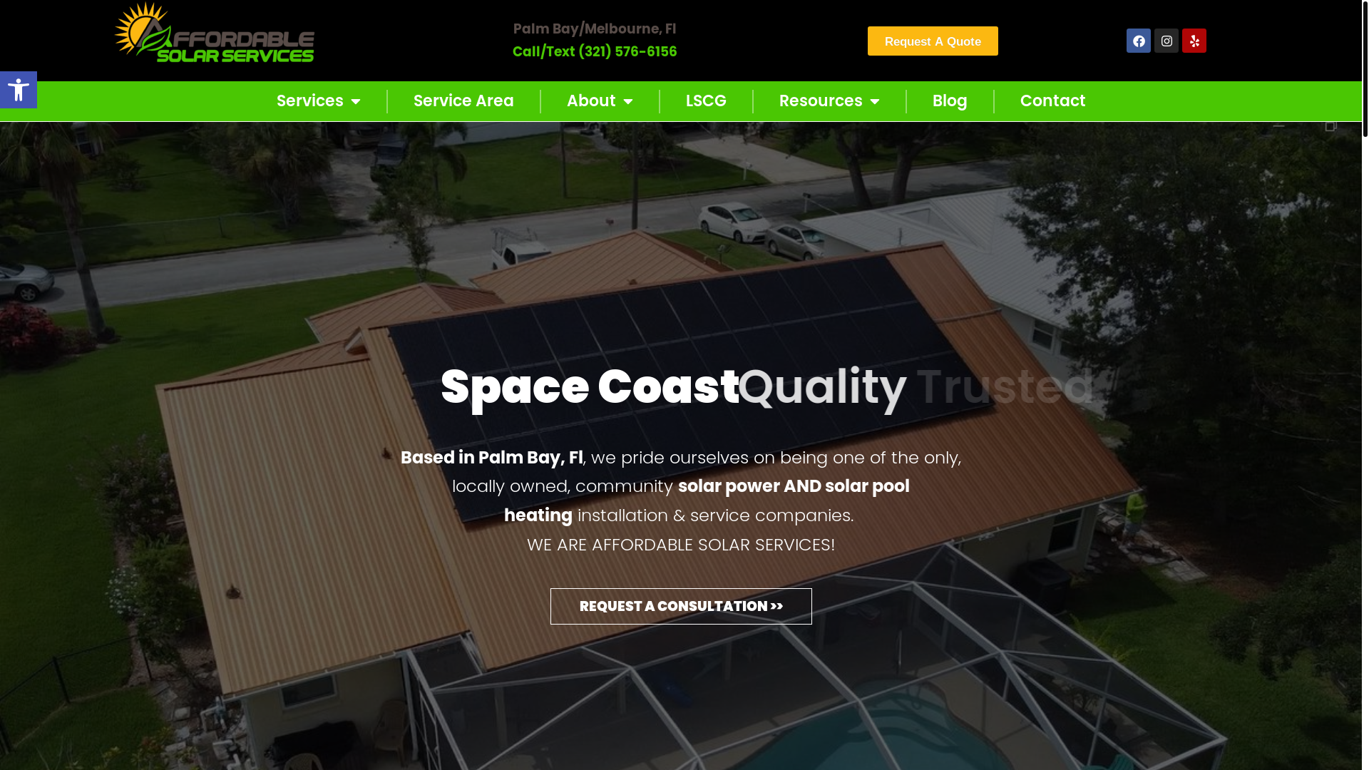 website screenshot of https://affordablesolarservices.xyz/