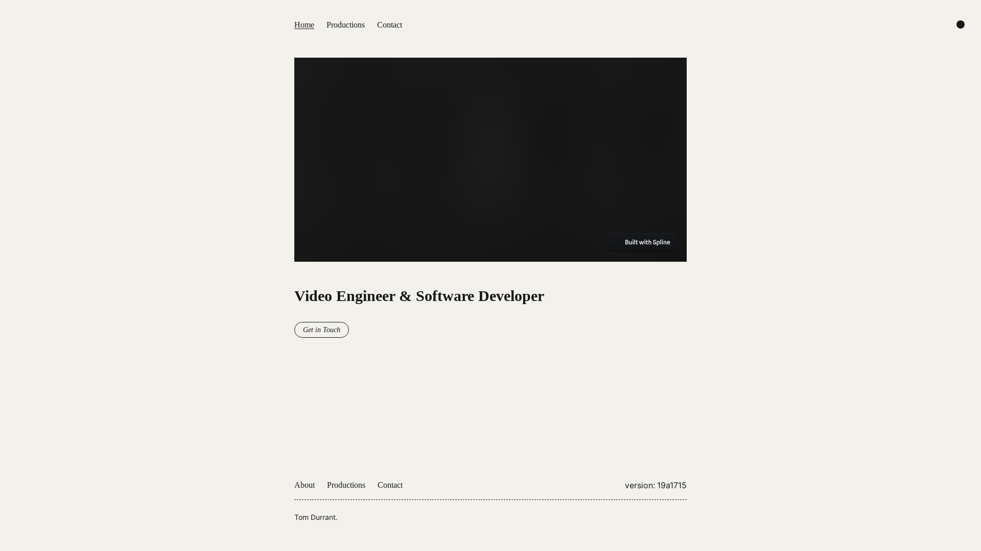 website screenshot of https://tomdurrant-uk.pages.dev/