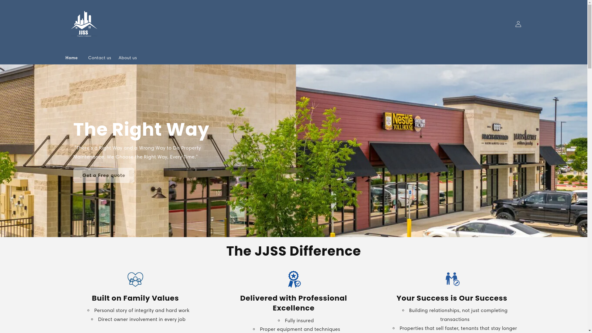 website screenshot of https://jjssmaintenance.com/