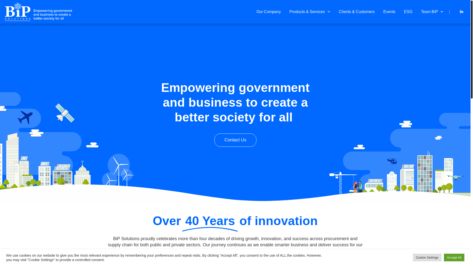 website screenshot of https://bipinnovationworks.com/