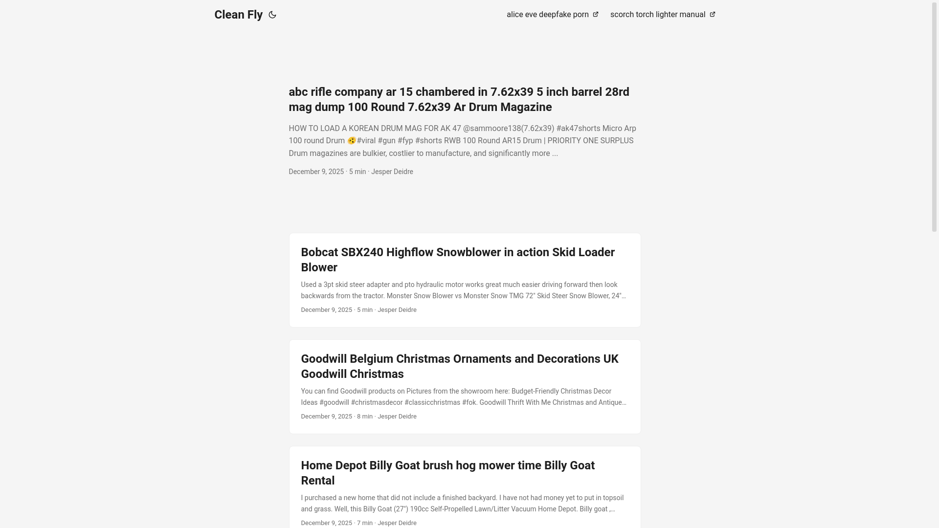 website screenshot of https://cleanfly.pages.dev/