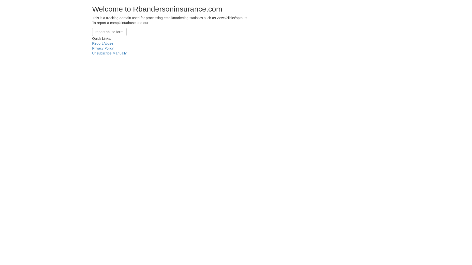 website screenshot of https://rbandersoninsurance.com/