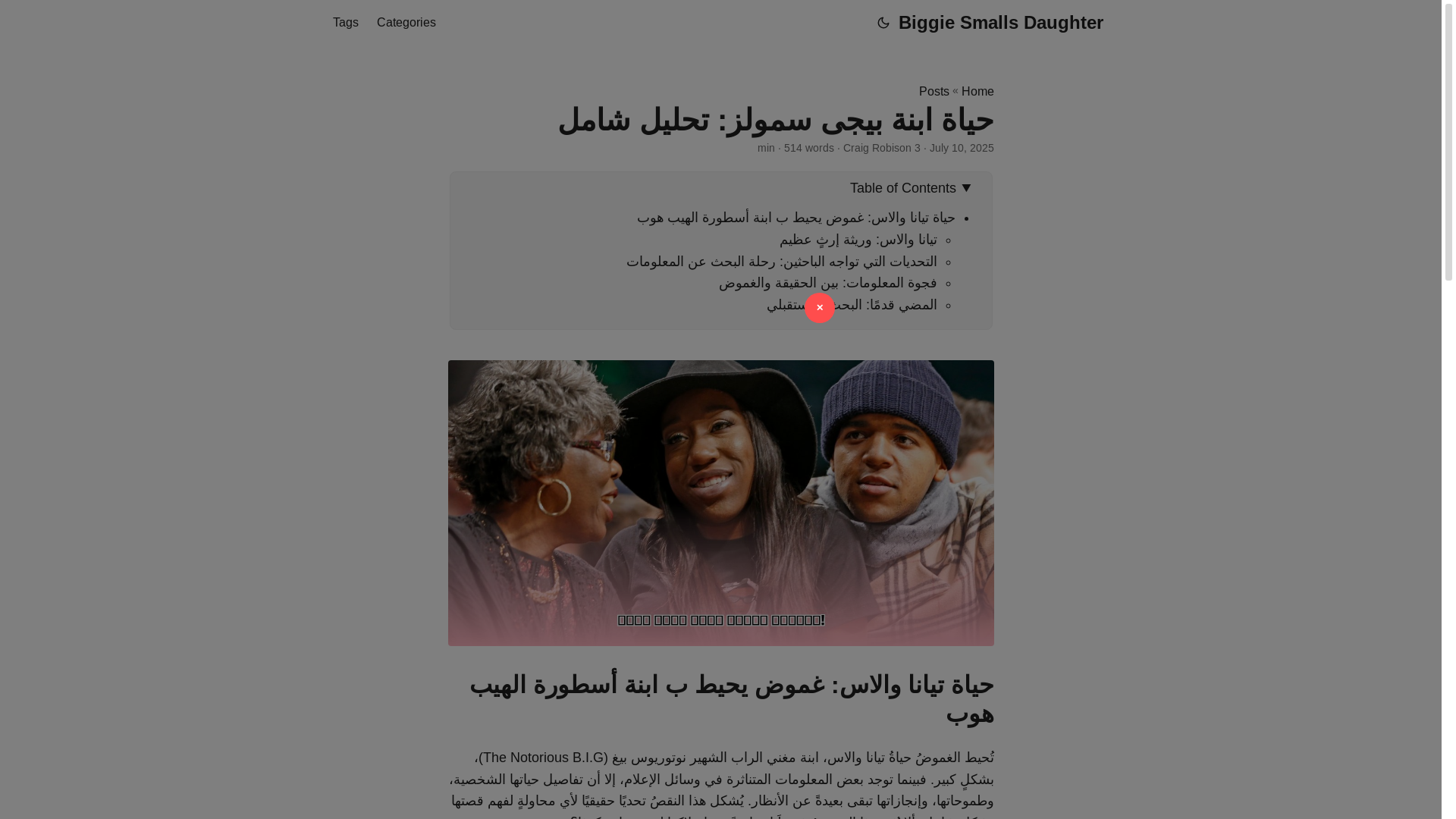website screenshot of https://biggie-smalls-daughter.pages.dev/