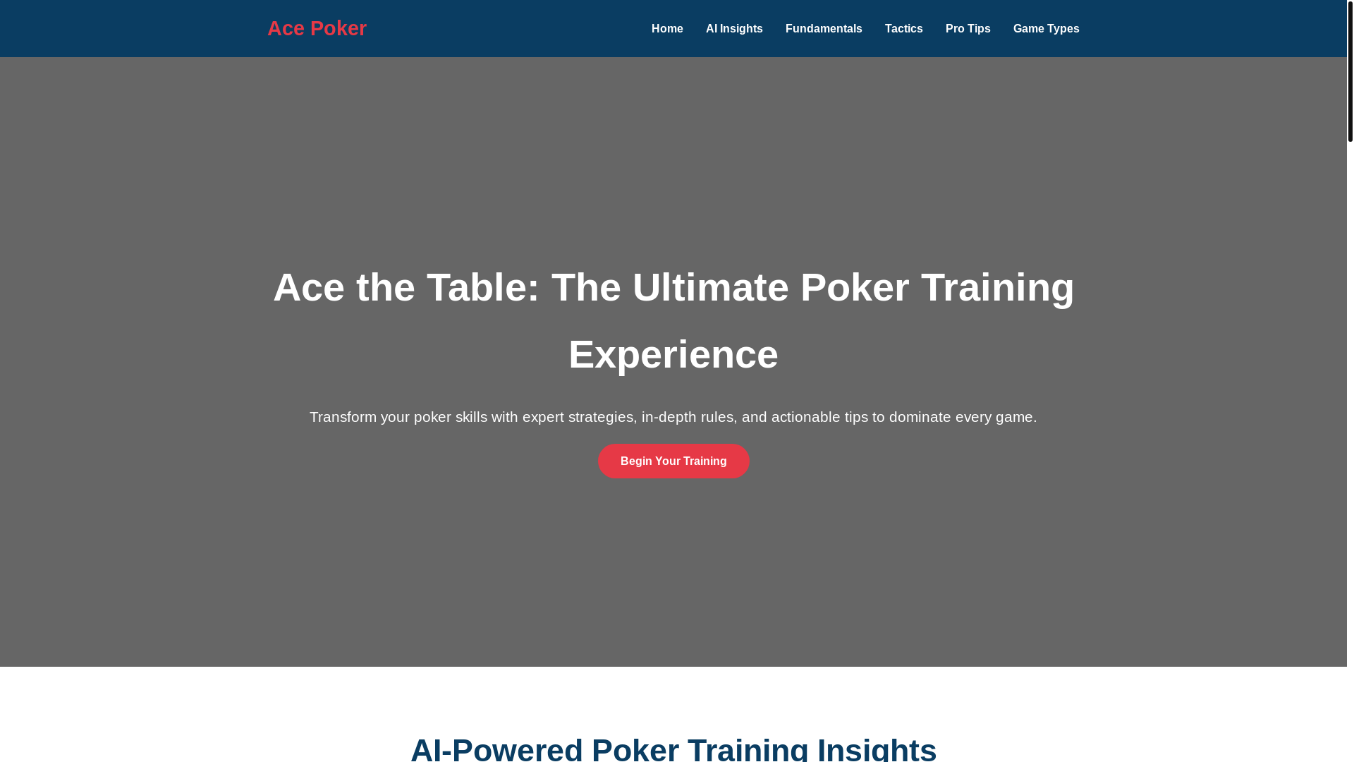 website screenshot of https://ace-the-table-the-ultimate-poker-training.pages.dev/