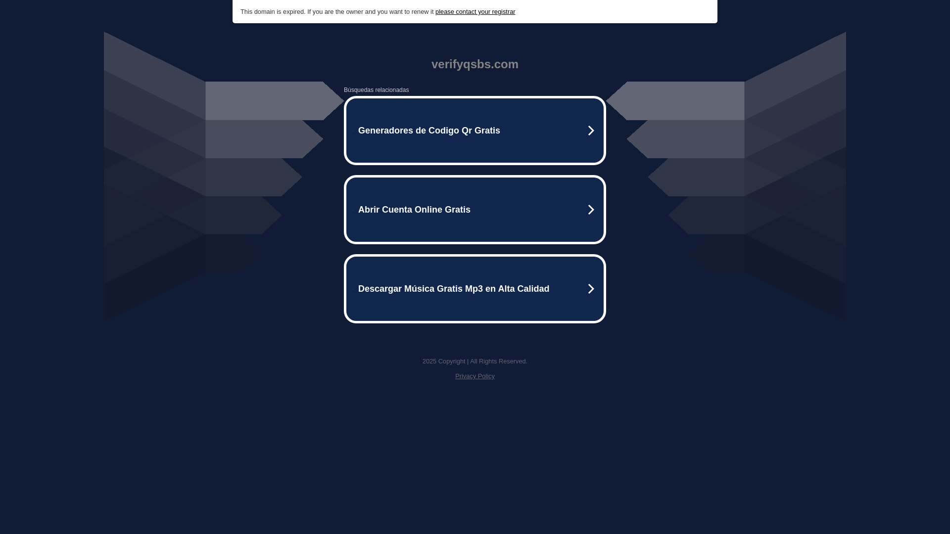 website screenshot of https://verifyqsbs.com/
