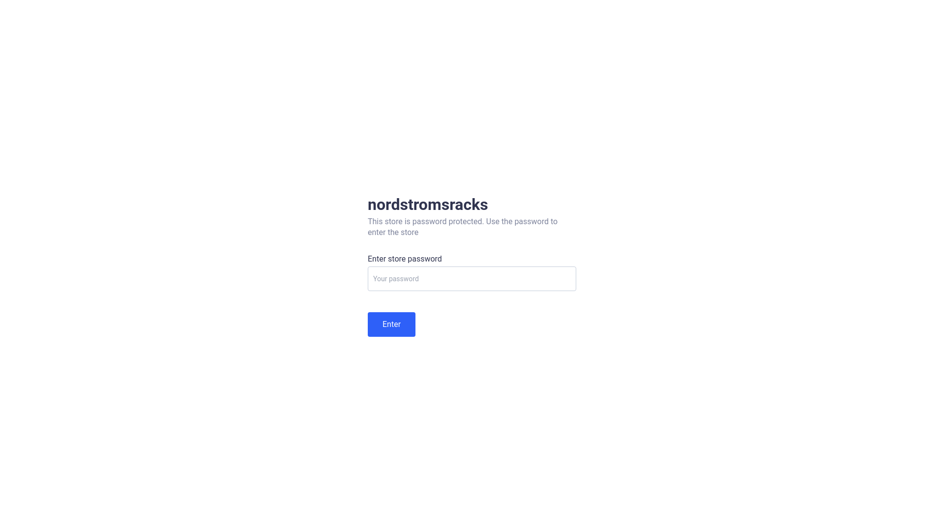 website screenshot of https://nordstoreracks.com/