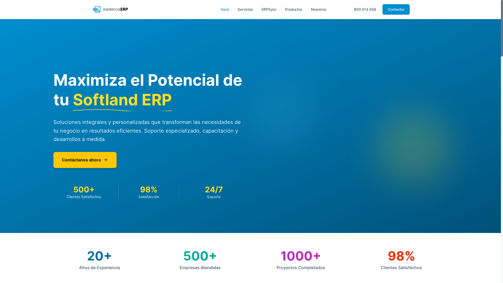 website screenshot of https://asistencia-erp-website.pages.dev/