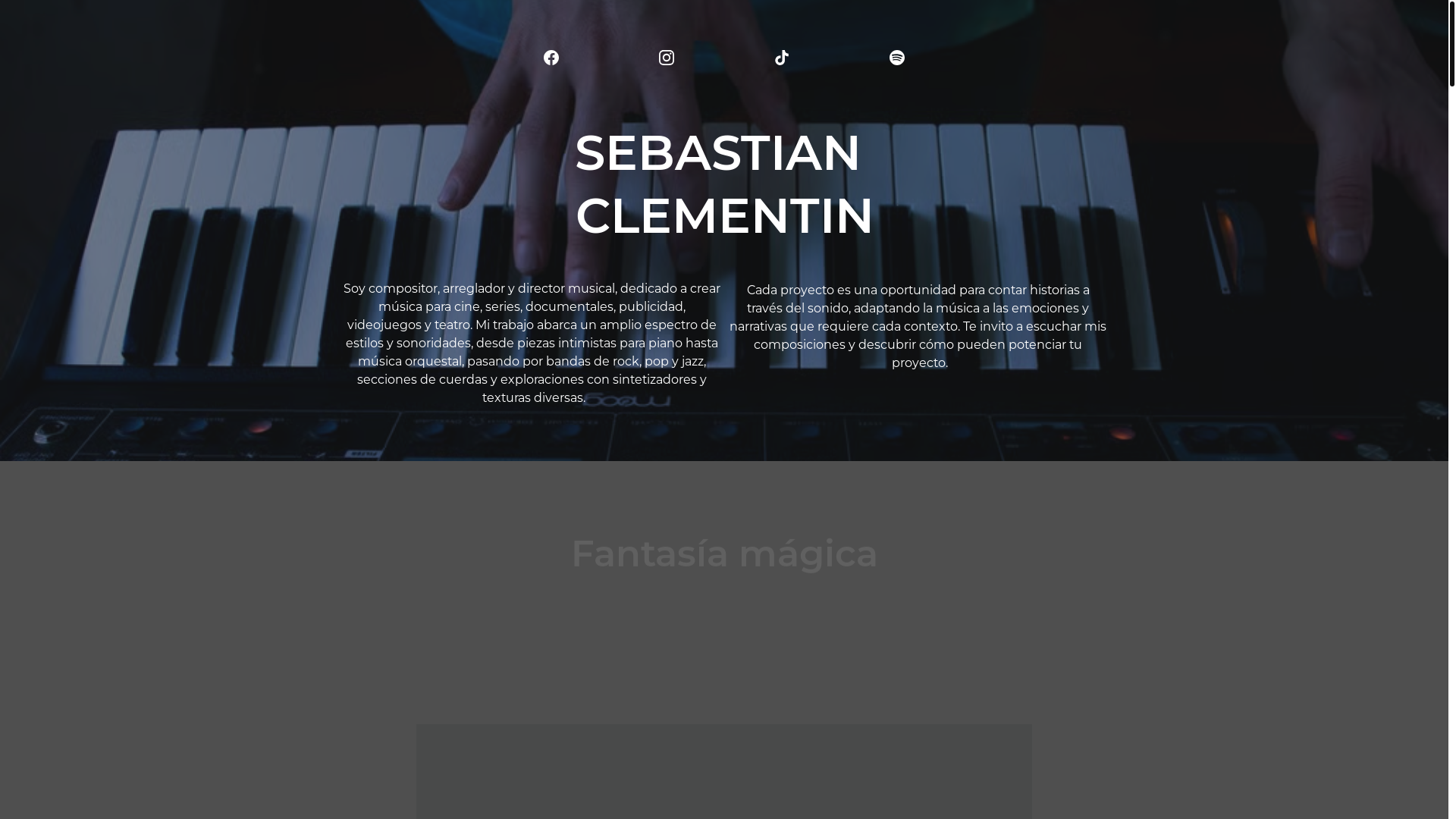 website screenshot of https://sebastianclementincompositor.com/