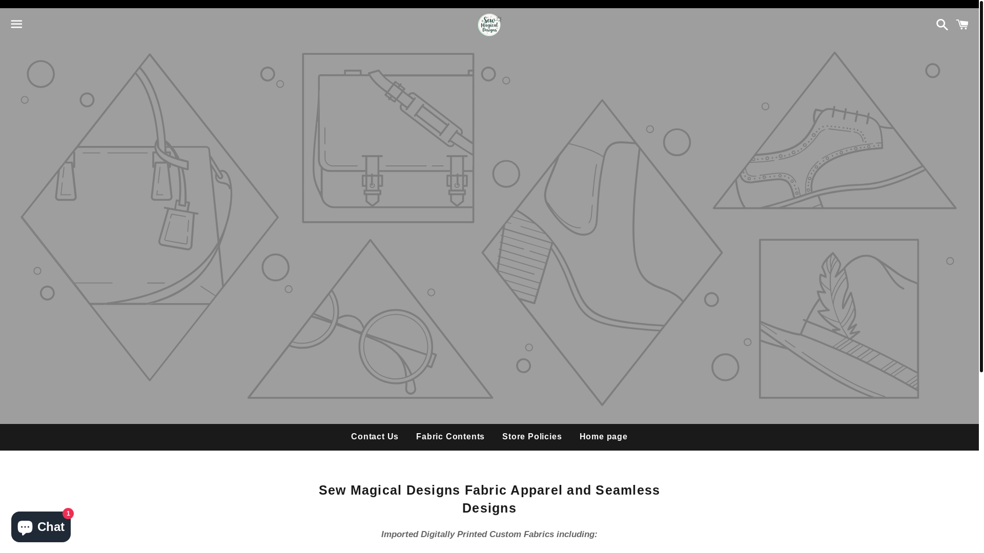website screenshot of https://sewmagicaldesignstudio.com/