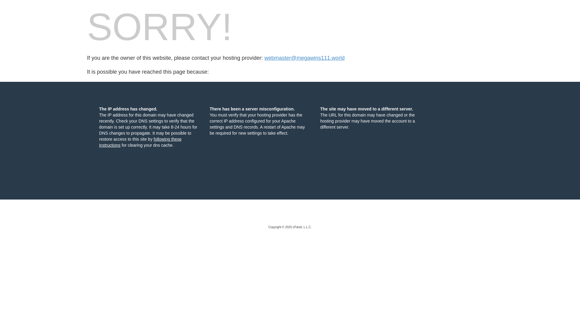 website screenshot of https://megawins111.world/