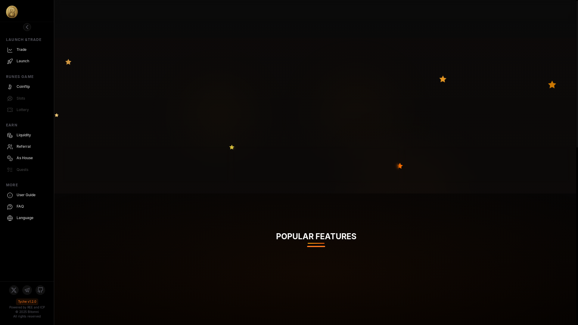 website screenshot of https://tychebonus.xyz/