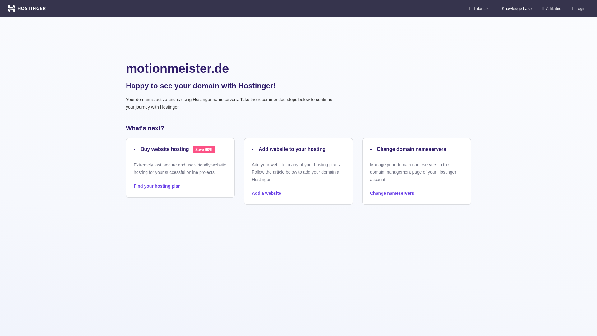 website screenshot of https://motionmeister.de/