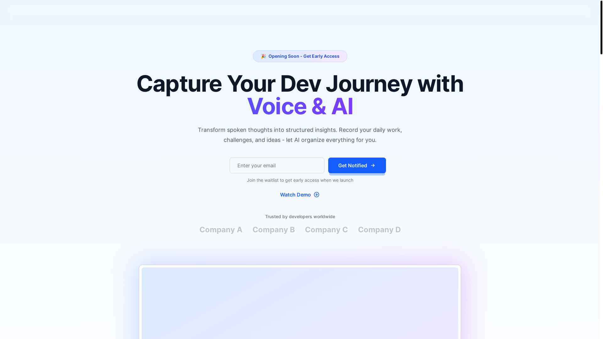 website screenshot of https://weeklynotes.ai/
